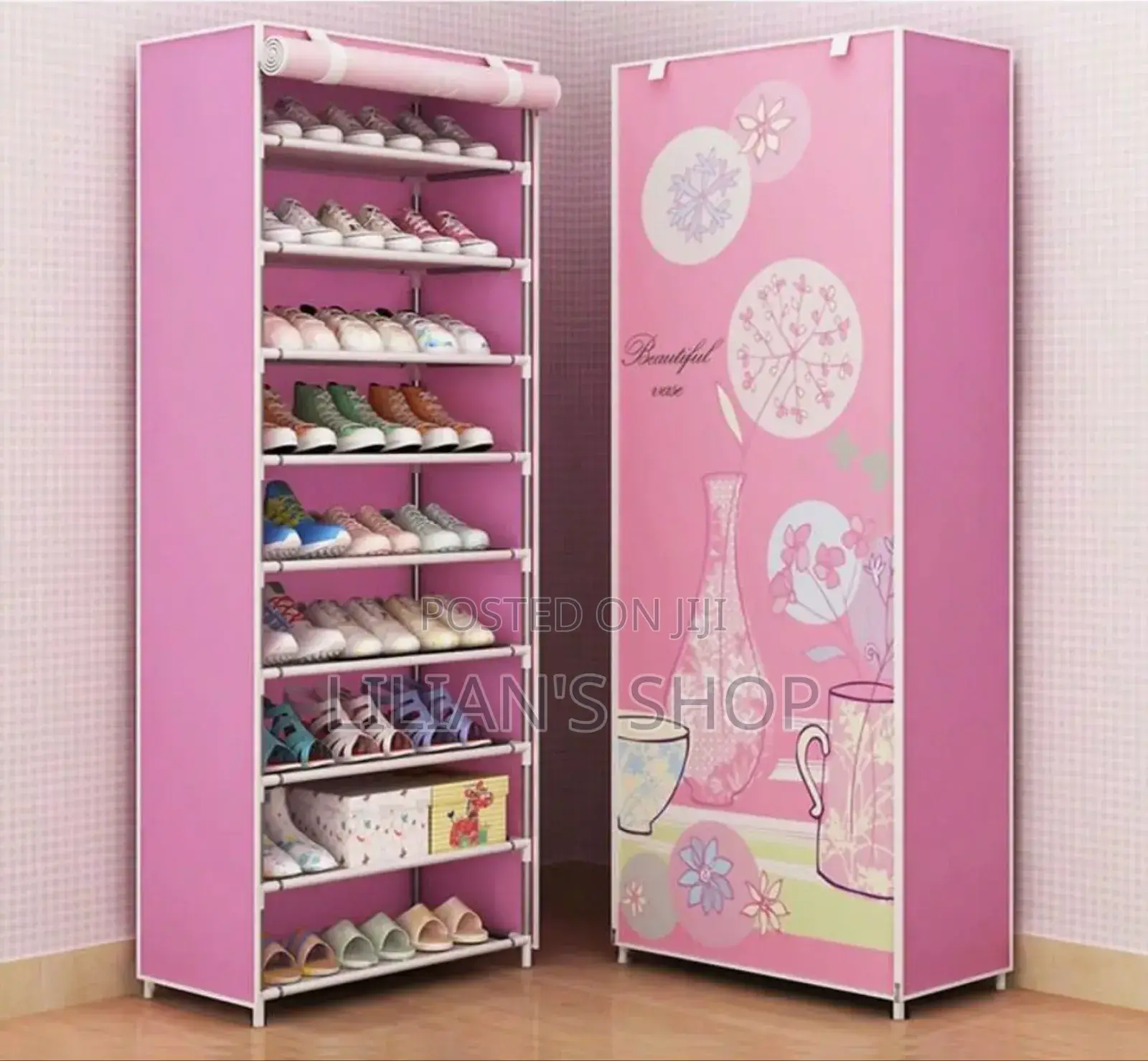 10 Tier Single Colomn Shoe Rack