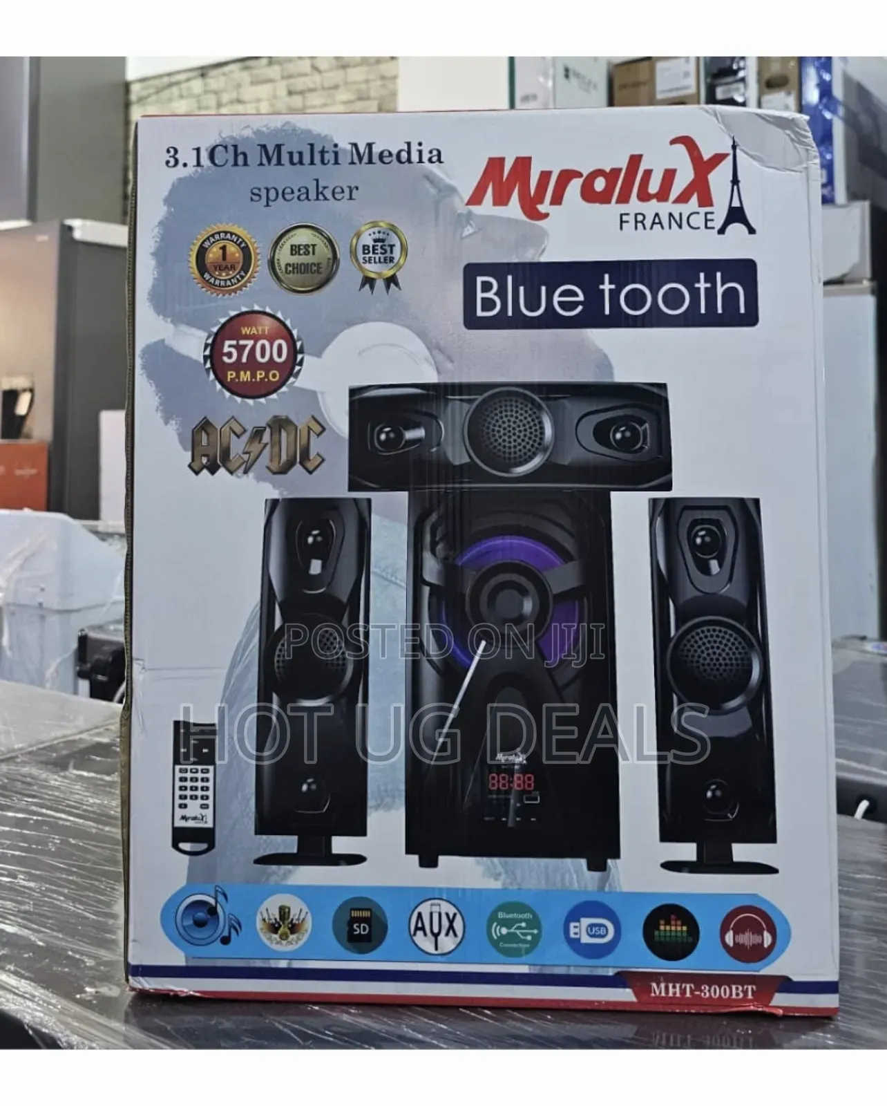 Miralux 3in1multimedia Bluetooth Woofers - Black