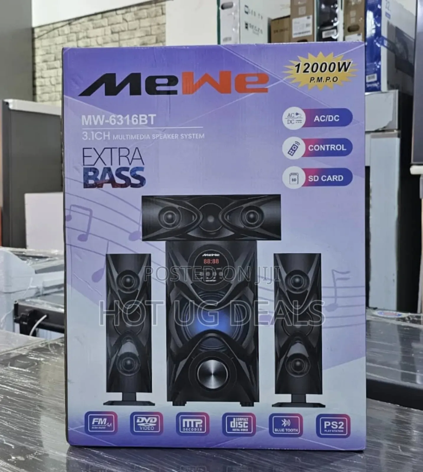Mewe High Tech Super Bass Woofer With Remote-Black