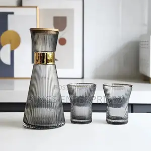 Glass Carafe Set With 4pcs Glasses