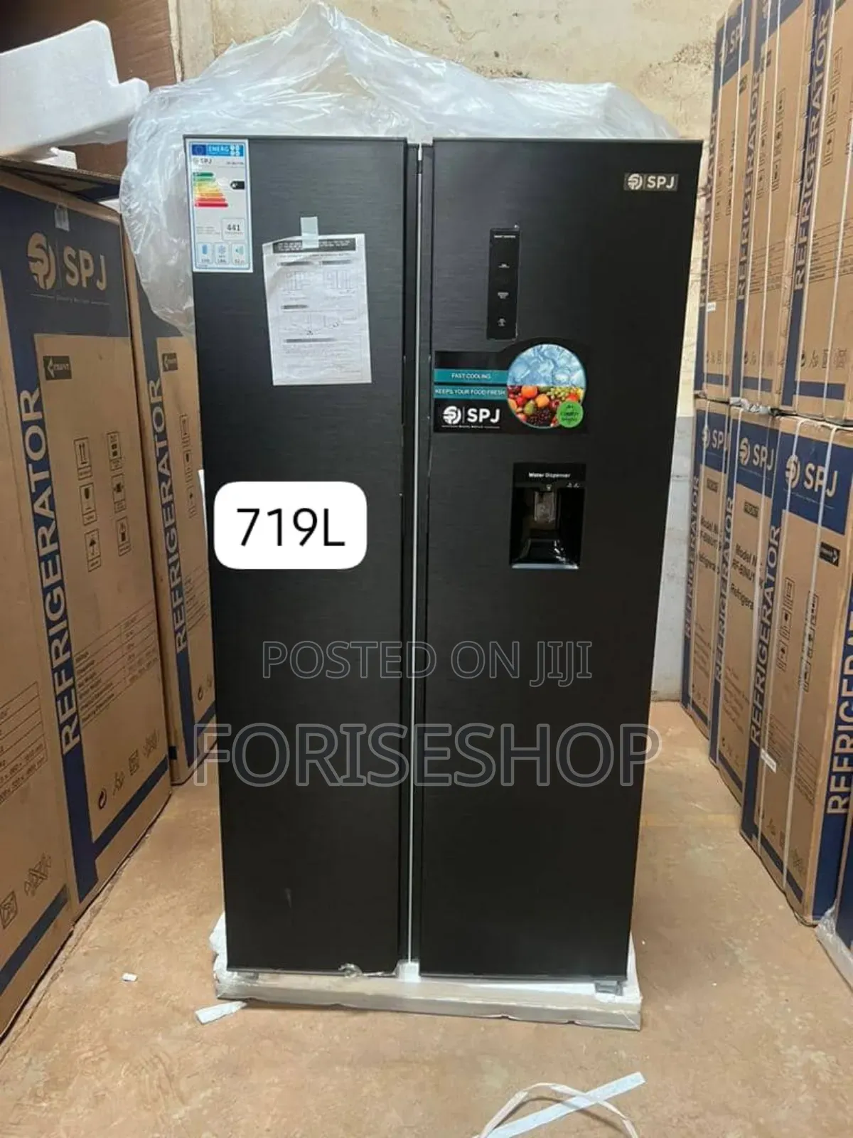SPJ 719L Side by Side Refrigerator Available Beyi Powa
