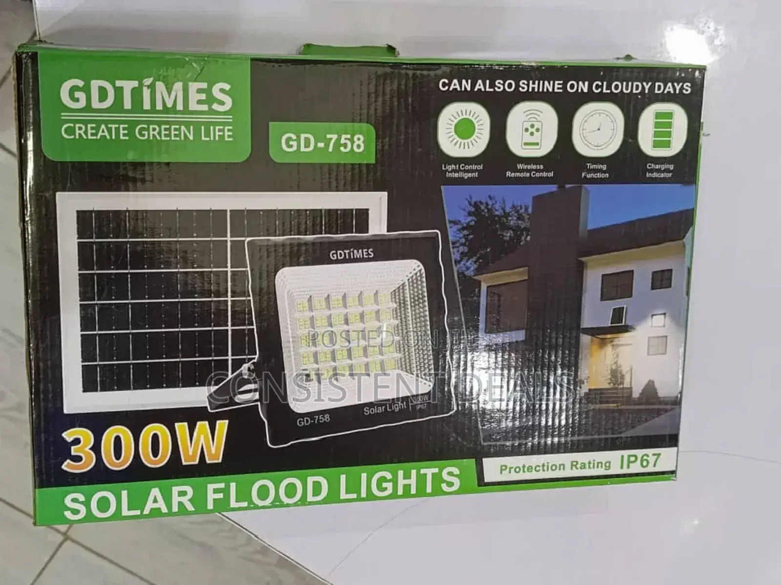 300watts Solar Flood Light Street Light