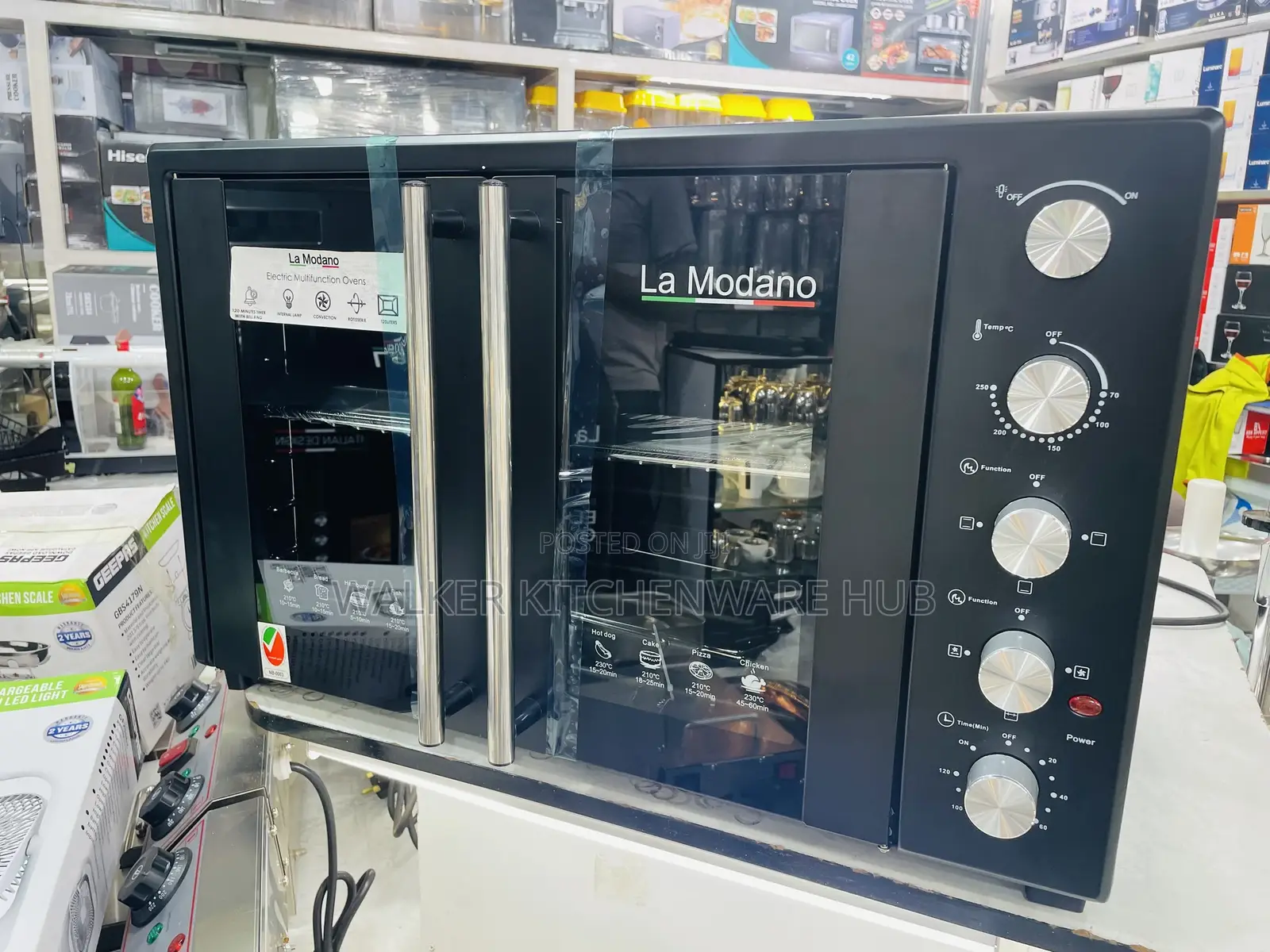 Electric Pizza Oven With Double Door With Stainsteel Panel