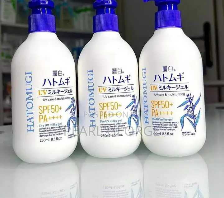Hatomugi Sunscreen SPF 50 No White Cast 250ml Big Size