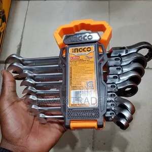 Ingco 8pcs Flexible Ratchet Spanner / Ratcheting Wrench Set