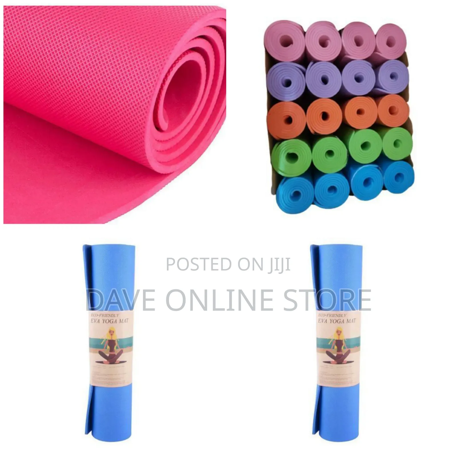 Extra Thick 8MM Non Slip Moisture Resist Exercise Mat- Blue