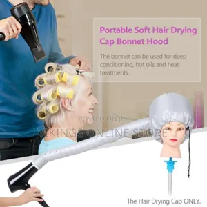 Portable Soft Hair Drying Cap Bonnet Hood Hair Dryer Hat