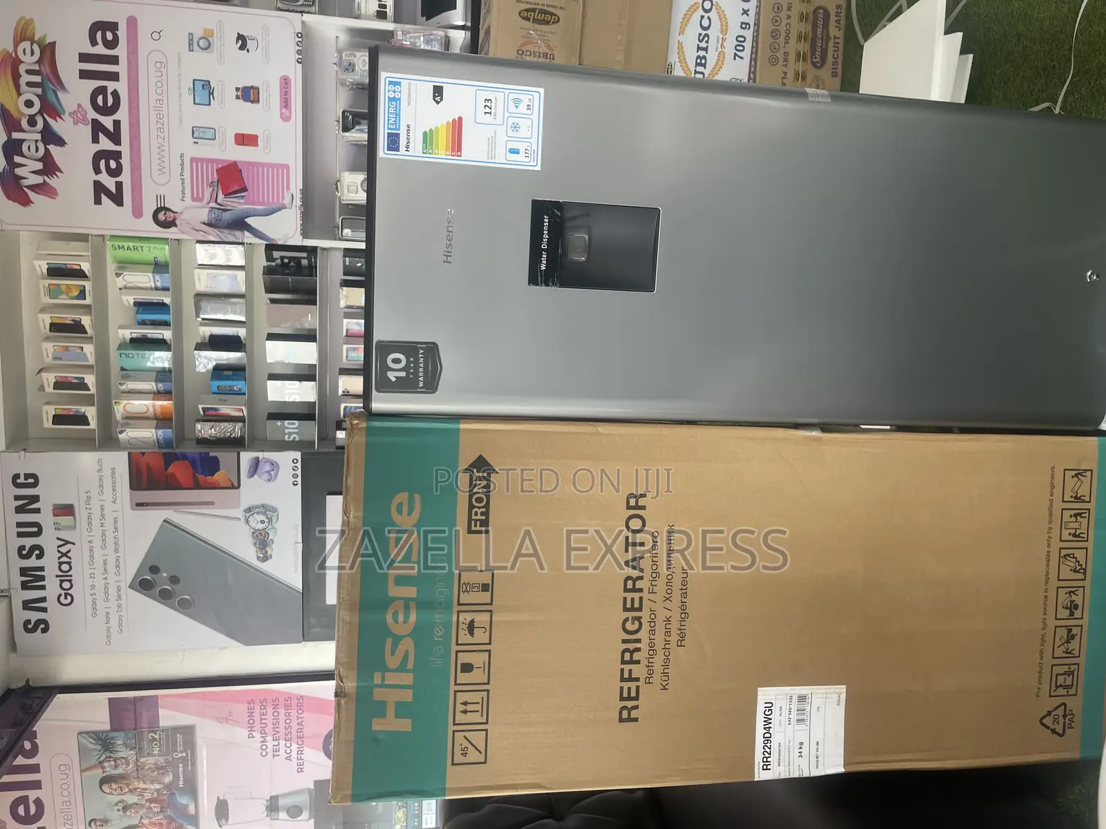 Hisense 229l Single Door Fridge Rr229d4red; Water Dispenser,