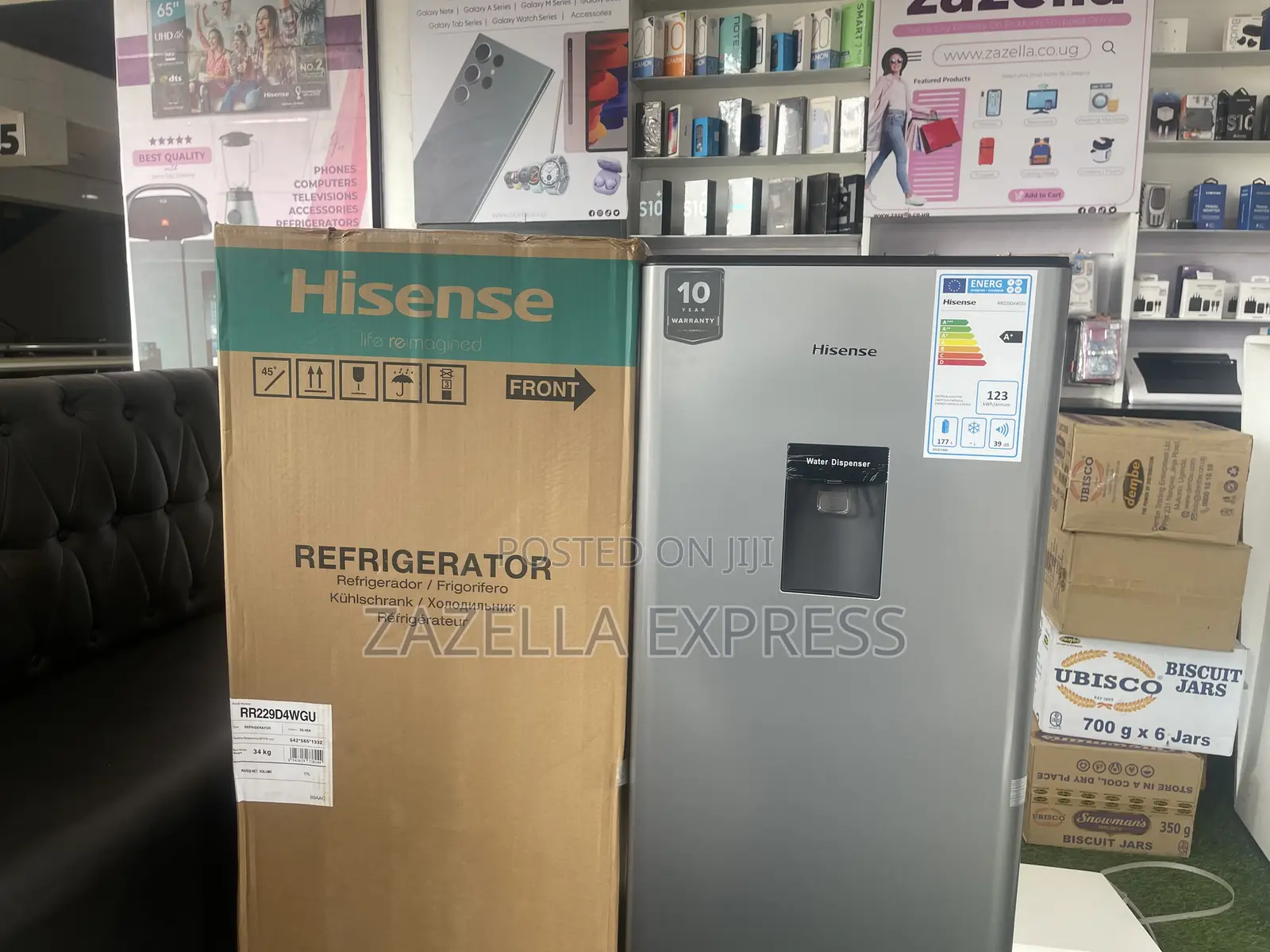 Hisense 229l Single Door Fridge Rr229d4red; Water Dispenser,