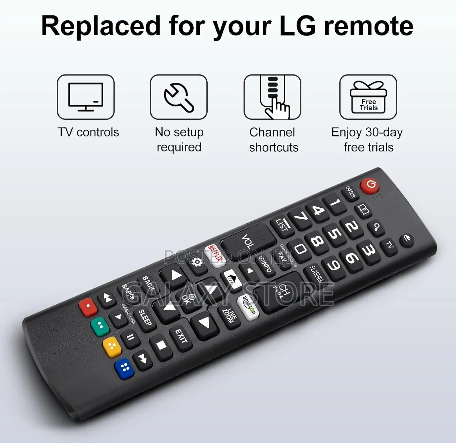 LG TV Remote for All LG LCD LED 3D HDTV Smart TVS
