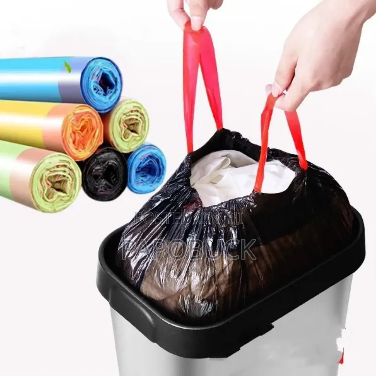 6 PCS Drawstring Garbage Bags