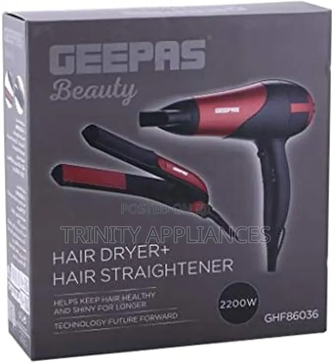 Geepas Hair Dryer Straightener Combo/Ceramic