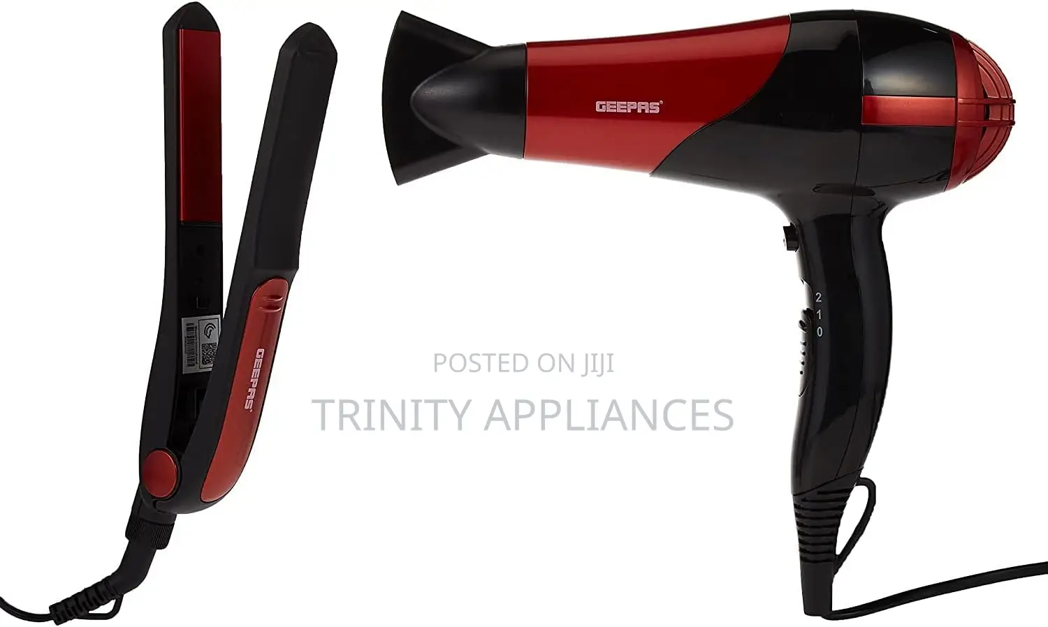 Geepas Hair Dryer Straightener Combo/Ceramic