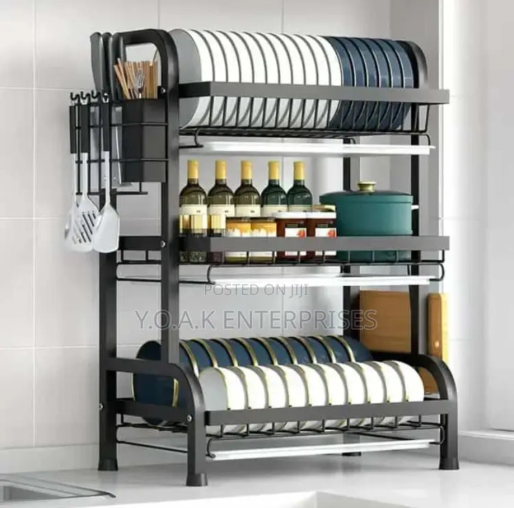 Coated Steel Black Dish Racker