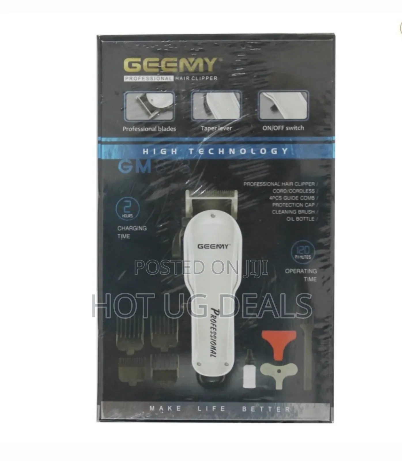 Geemy Professional Hair Clipper Rechargeable Hair Trimmer