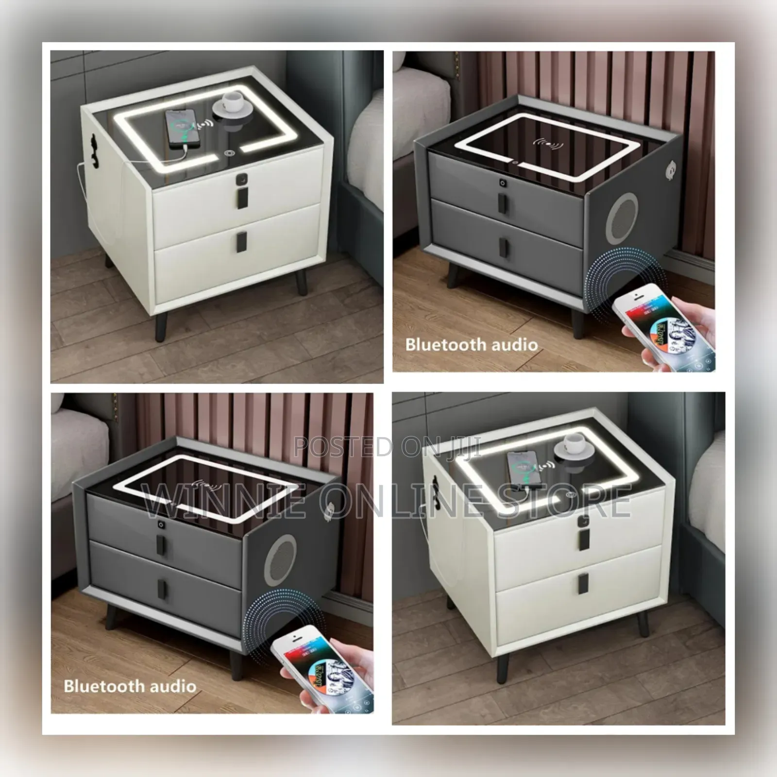 Home Bluetooth Smart Table With Led Light