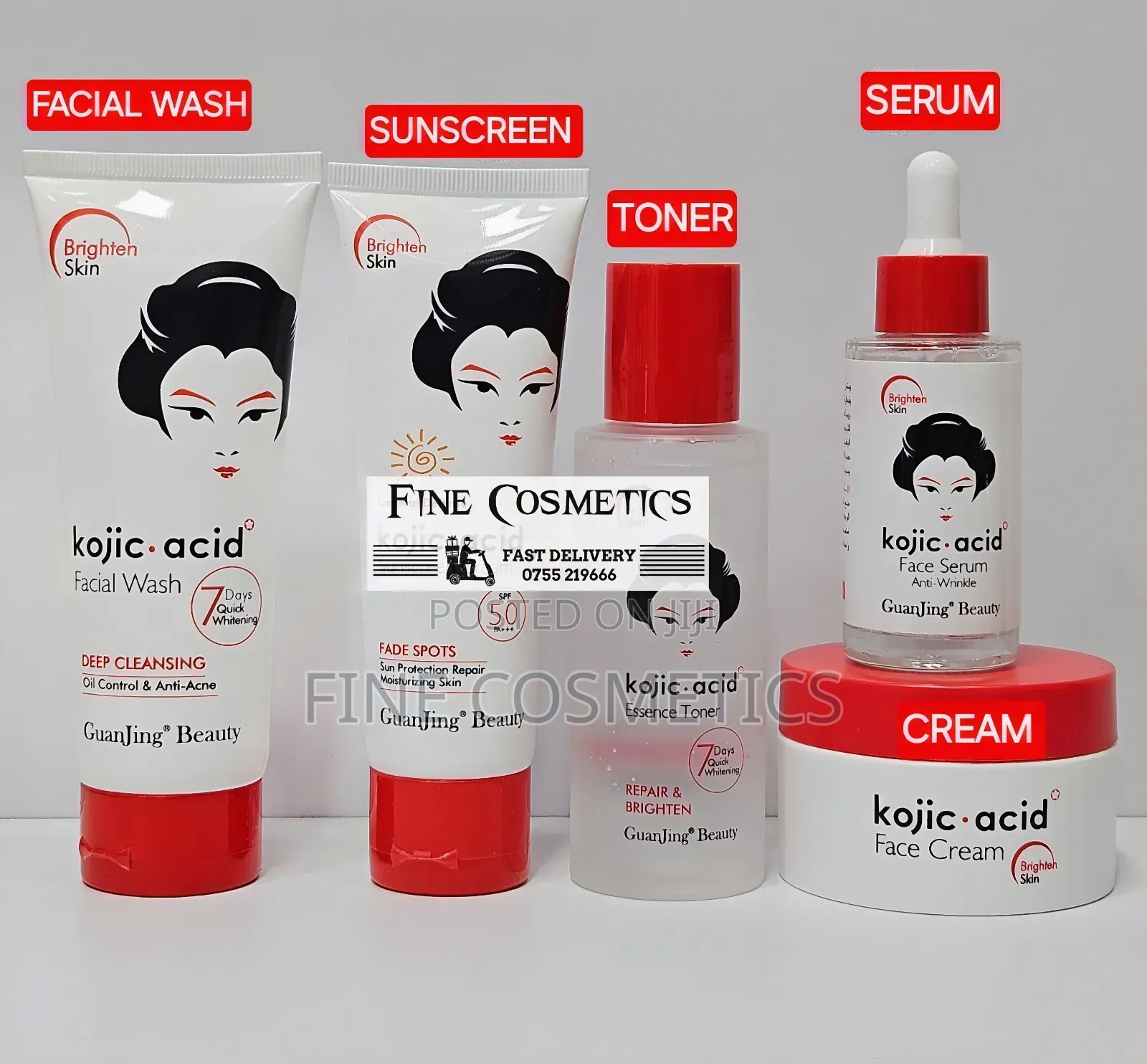 KOJIE SAN |Kojic Acid Whitening Skin Care Series 5pieces SET