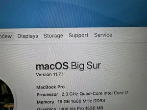 Laptop Apple MacBook Pro 2013 16GB Intel Core I7 SSD 256GB