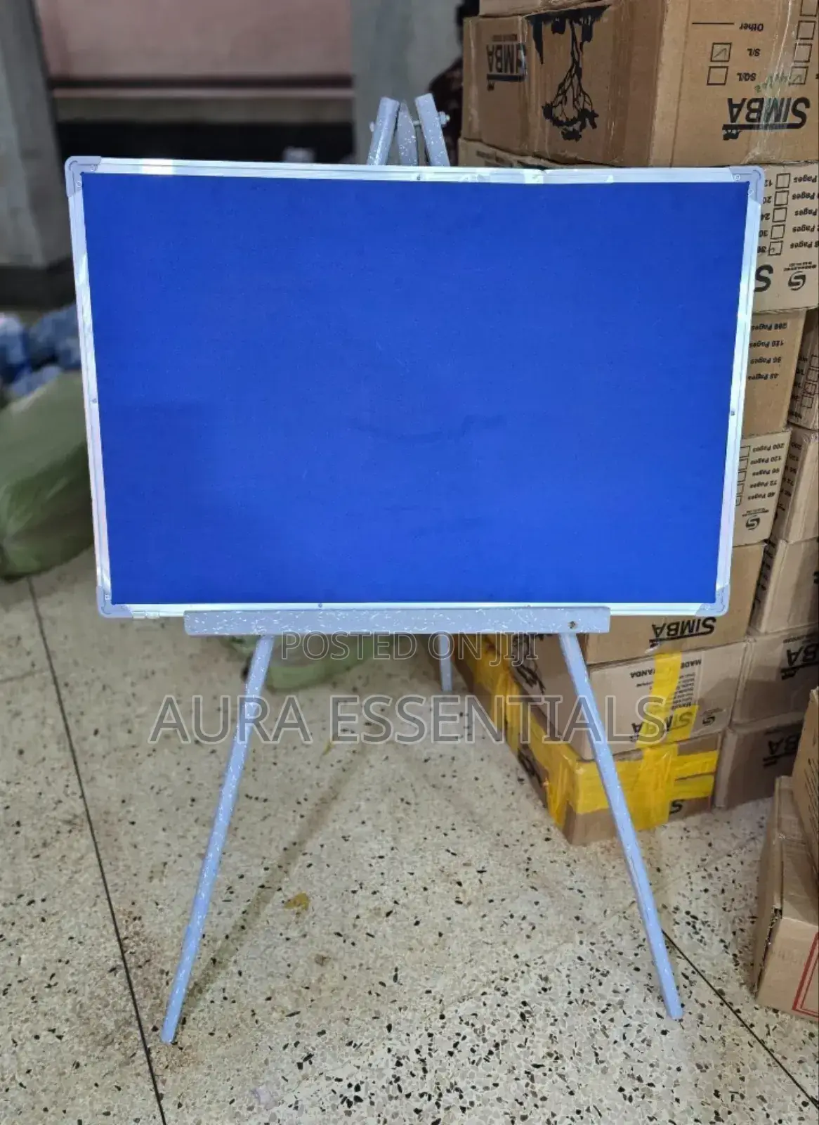 90cm by 60cm Notice Board With Stand