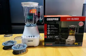 Geepas 3 in 1 Blender 1.5 Litres Unbreakable Jar GSB6104N
