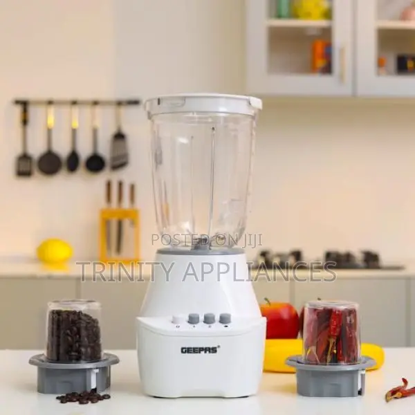 Geepas 3 in 1 Blender 1.5 Litres Unbreakable Jar GSB6104N