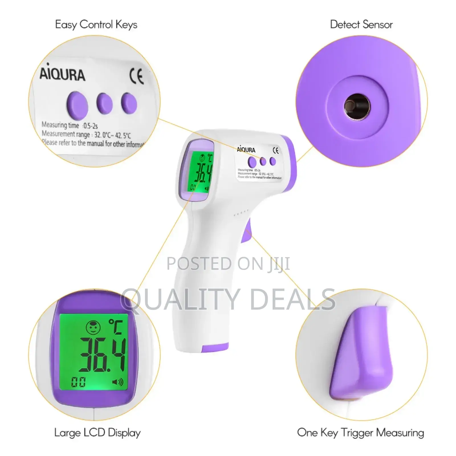 Contactless Infrared Thermometer Temperature Gun