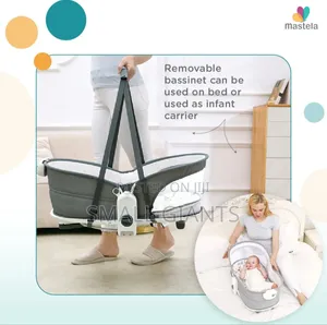 Mastela 6 in 1 Deluxe Multi- Function Rocker Bassinet,Gray