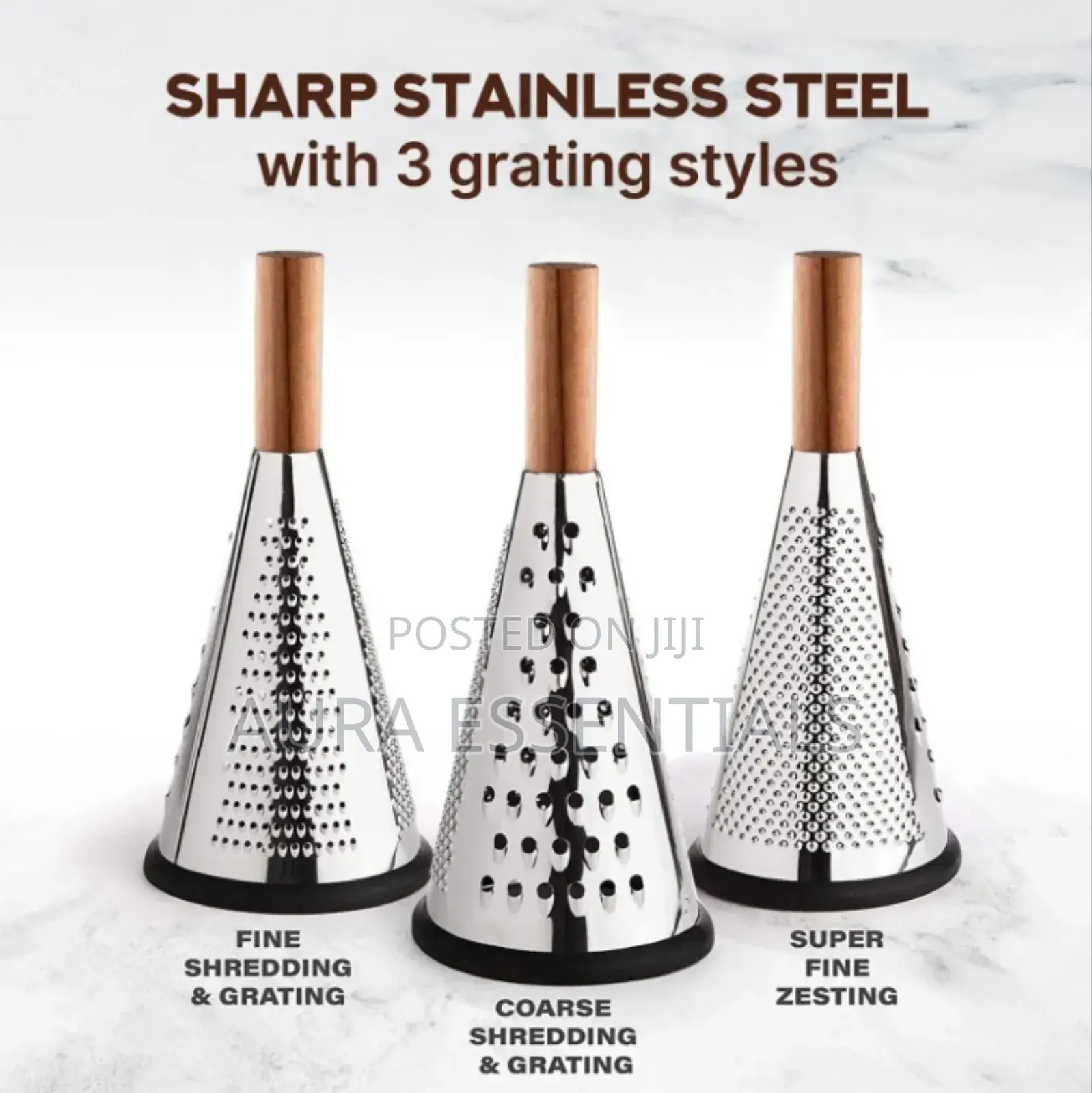 Conical Grater With Wooden Handle
