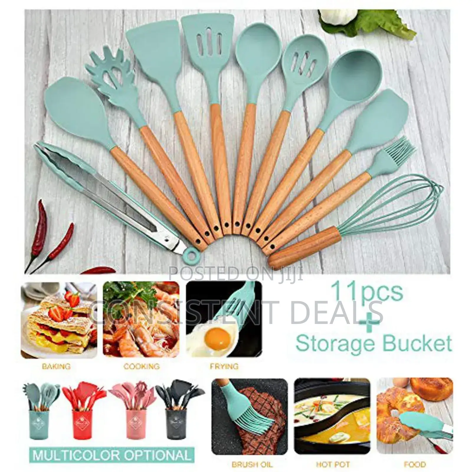 12 Piece Silicone Utensil Set