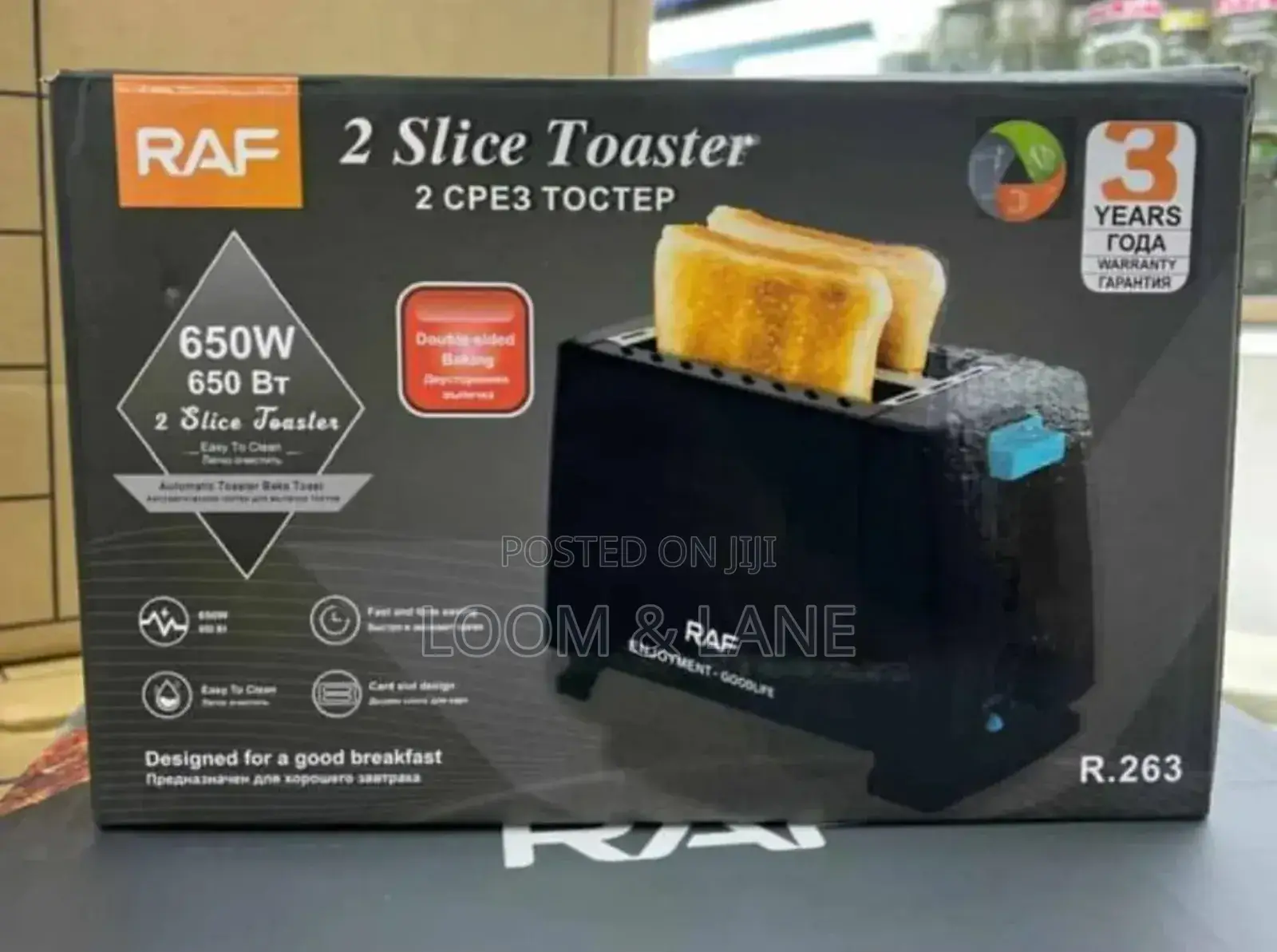 Electric Raf Two Slice Toaster