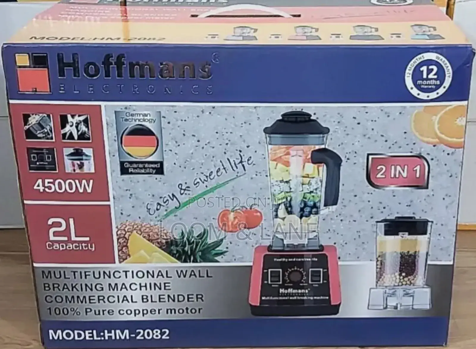 Hoffmans Electric Multifunctional Commercial Blender