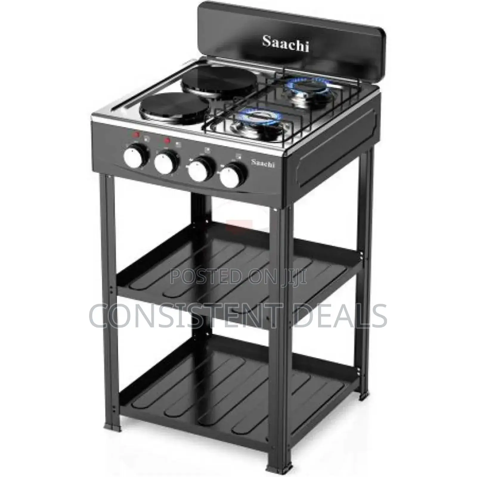Saachi 2 Gas and 2 Hot Plate Shelves Gas Stove