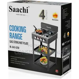 Saachi 2 Gas Stove+ 2 Hot Plates Cooking Range