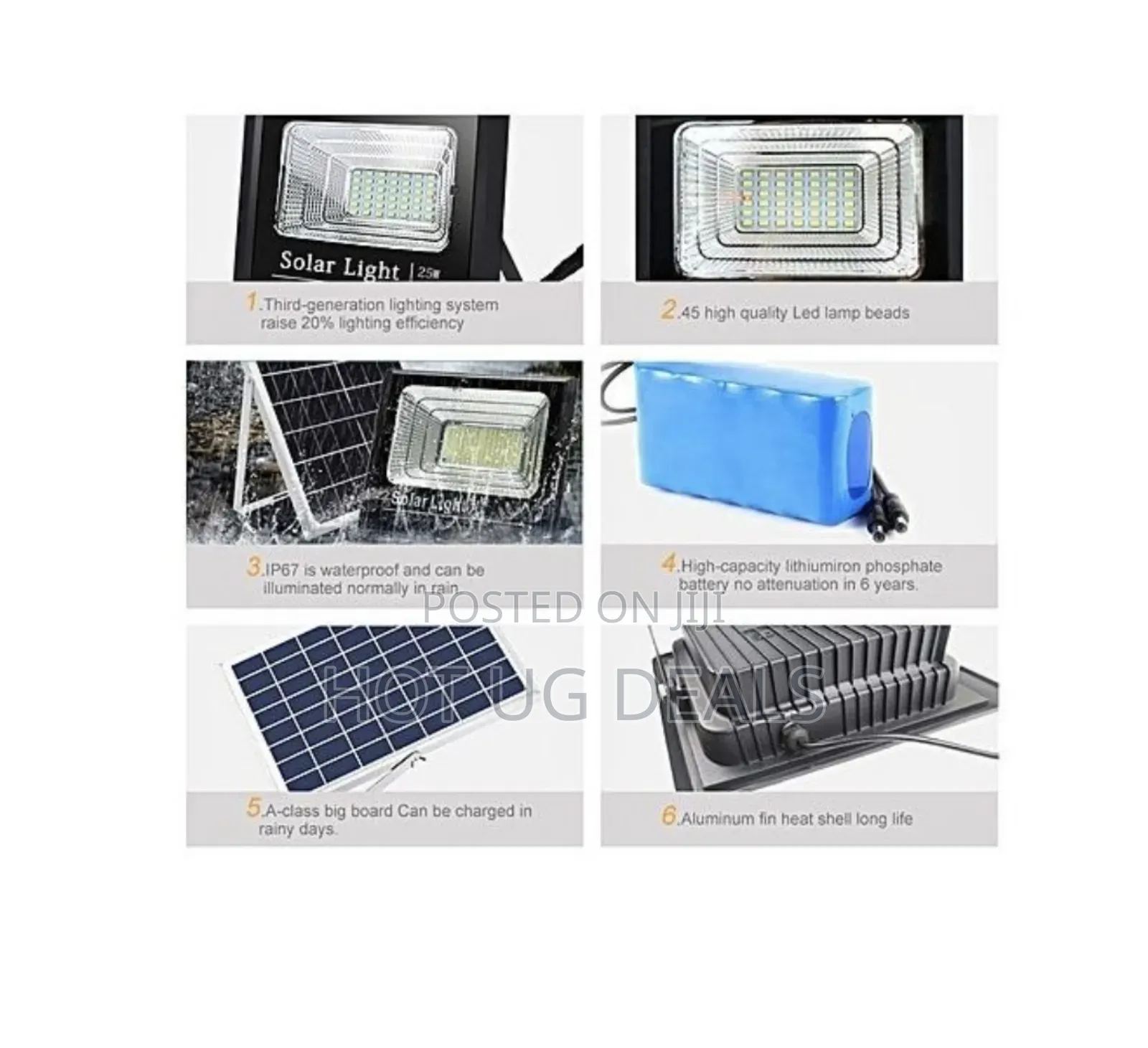 Solar Security Light 60 Watts Floodlight - Black