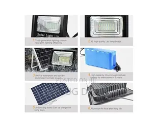 Solar Security Light 60 Watts Floodlight - Black
