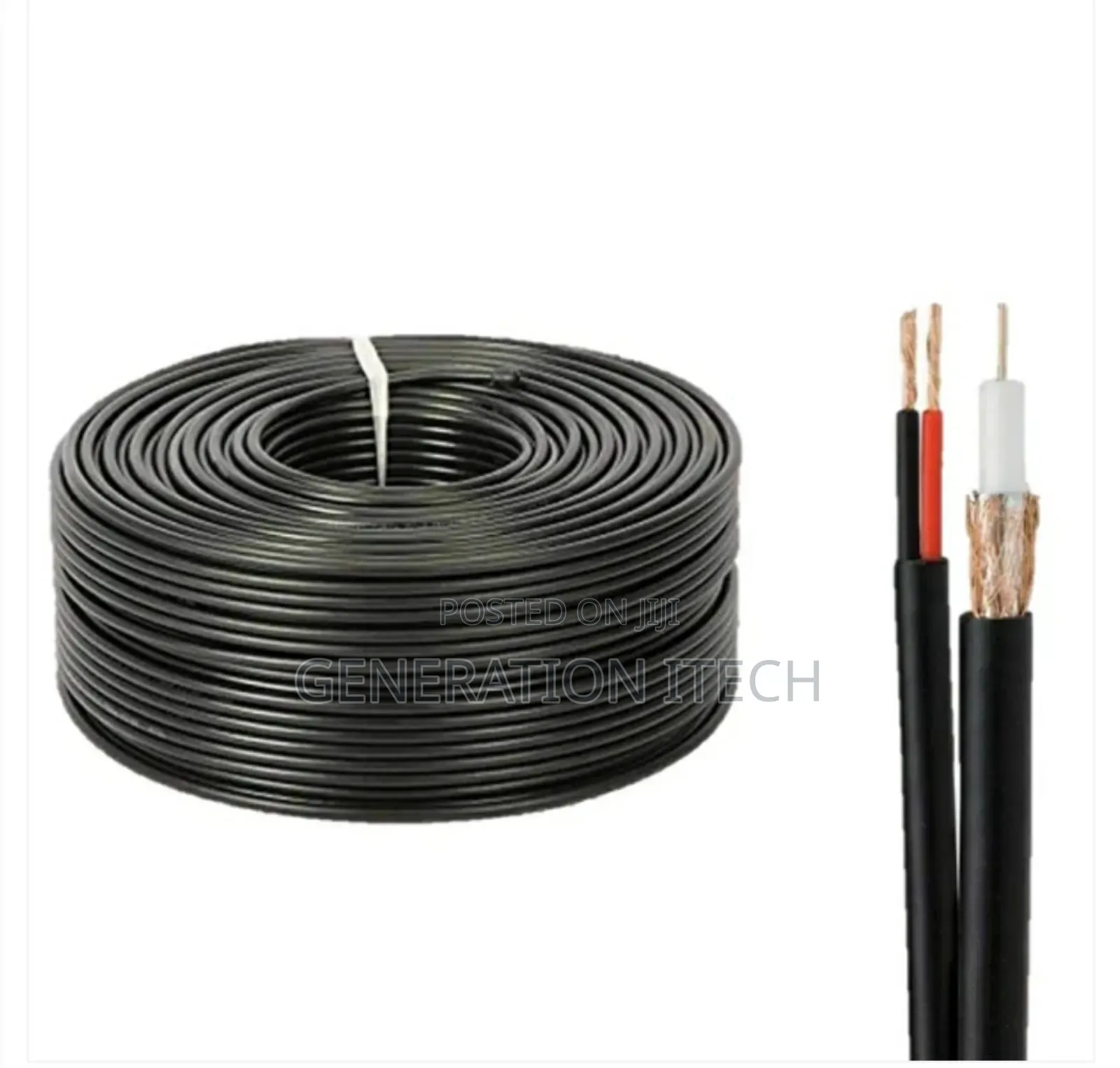 Coaxial Cable RG59 Plus Power - 100 Meters