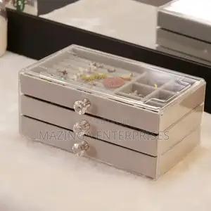 Acrylic Dust Proof Stackable Jewellery Storage Drawer Box