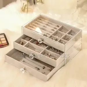 Acrylic Dust Proof Stackable Jewellery Storage Drawer Box