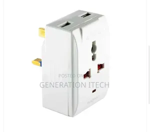 Photo - Multiplug With 2 X USB 13 Amps - 3 Pin