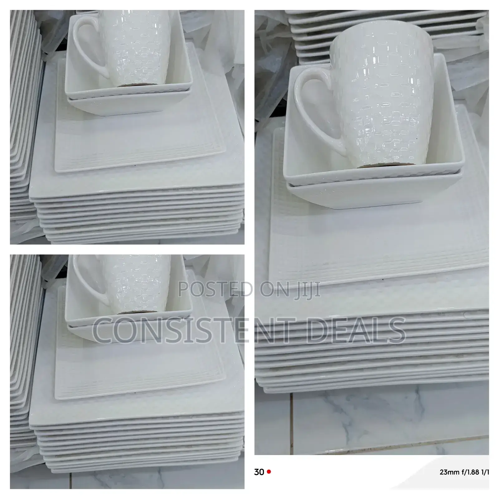 Plates, Bowls, Cups Full Dinner 24 Pieces