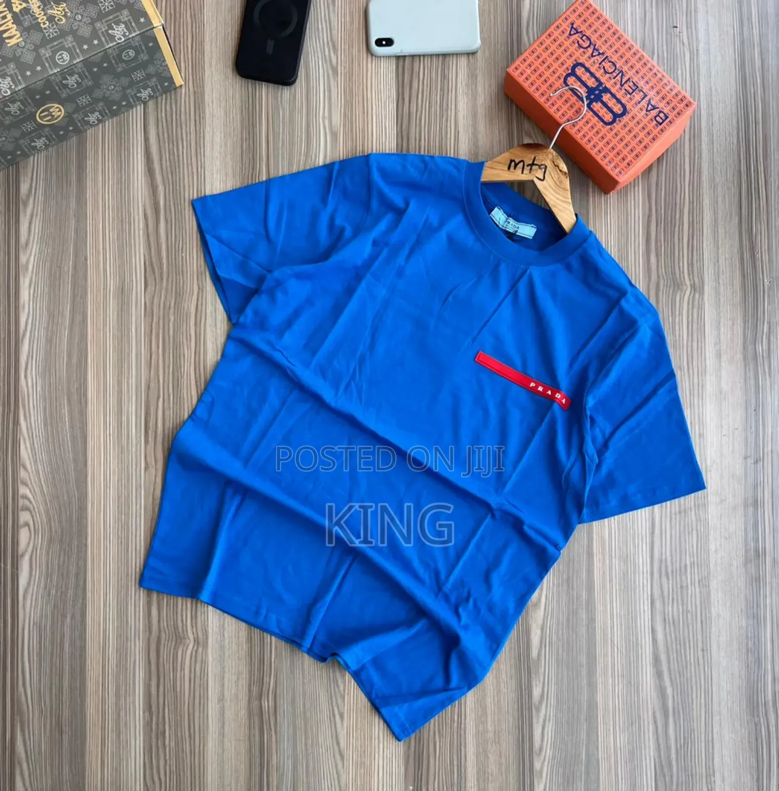 Prada Blue T-Shirt. High Cotton