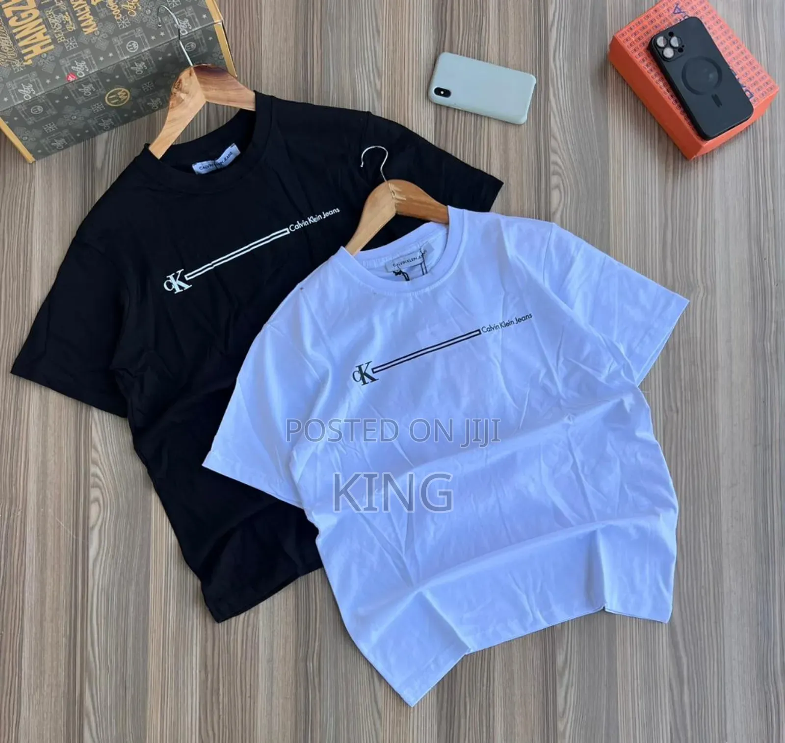 CK T-Shirt. Black, White. 2pcs