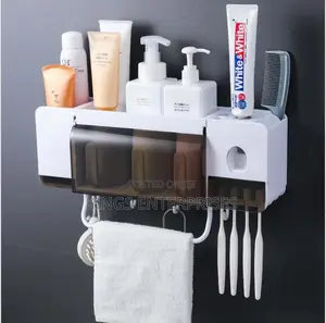 Multifunctional Bathroom Toothbrush Holder With Dispenser