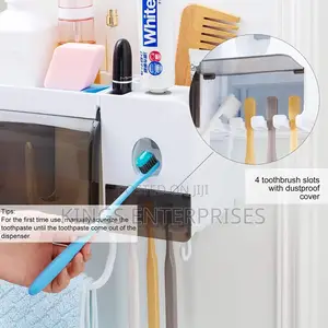 Multifunctional Bathroom Toothbrush Holder With Dispenser