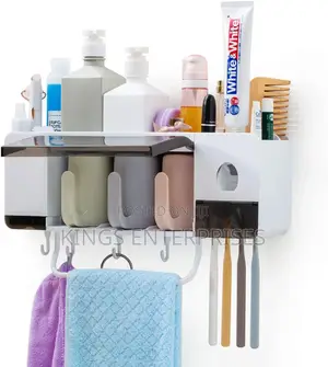 Multifunctional Bathroom Toothbrush Holder With Dispenser