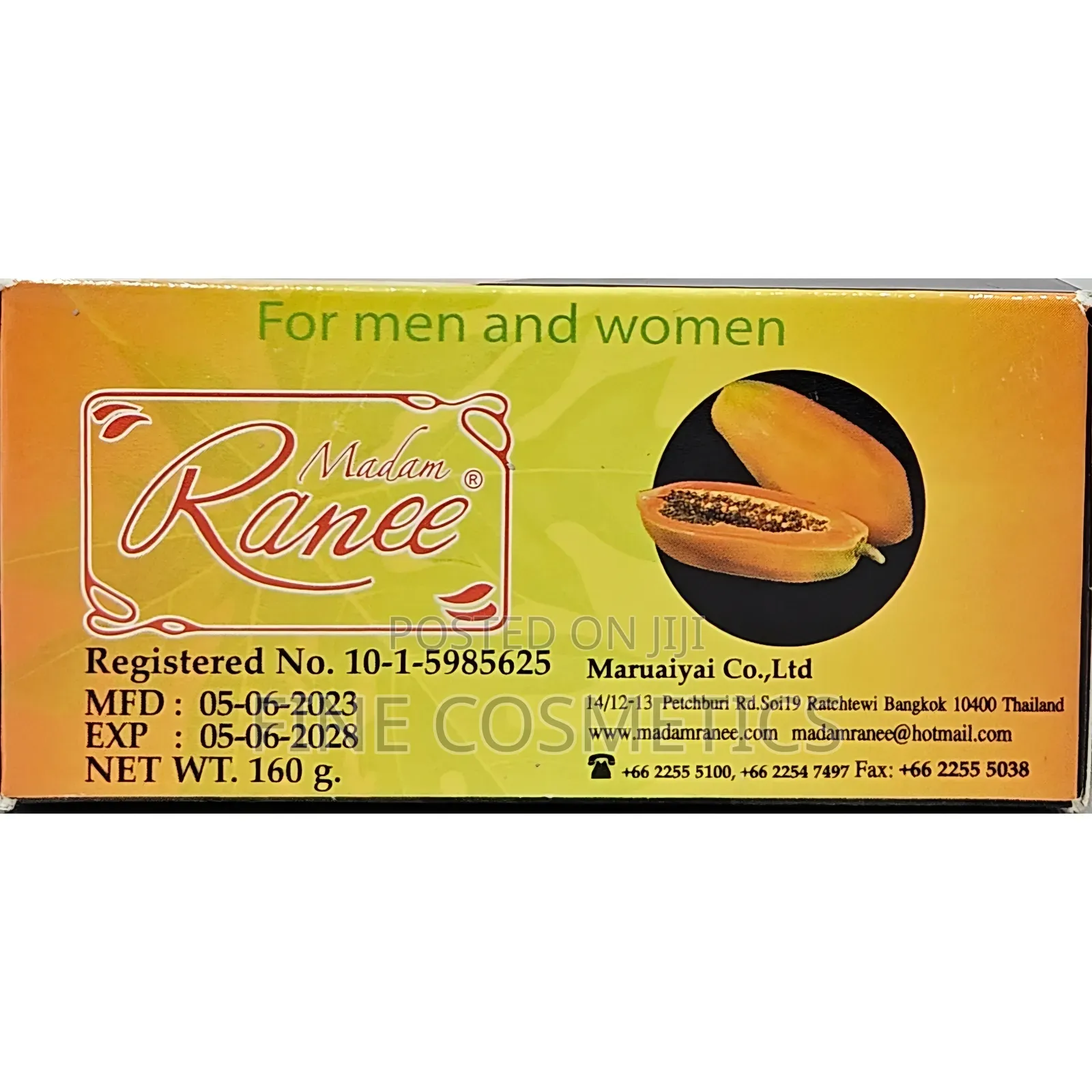 3PCS ORIGINAL MADAM RANEE Papaya Whitening Blackspots Soap