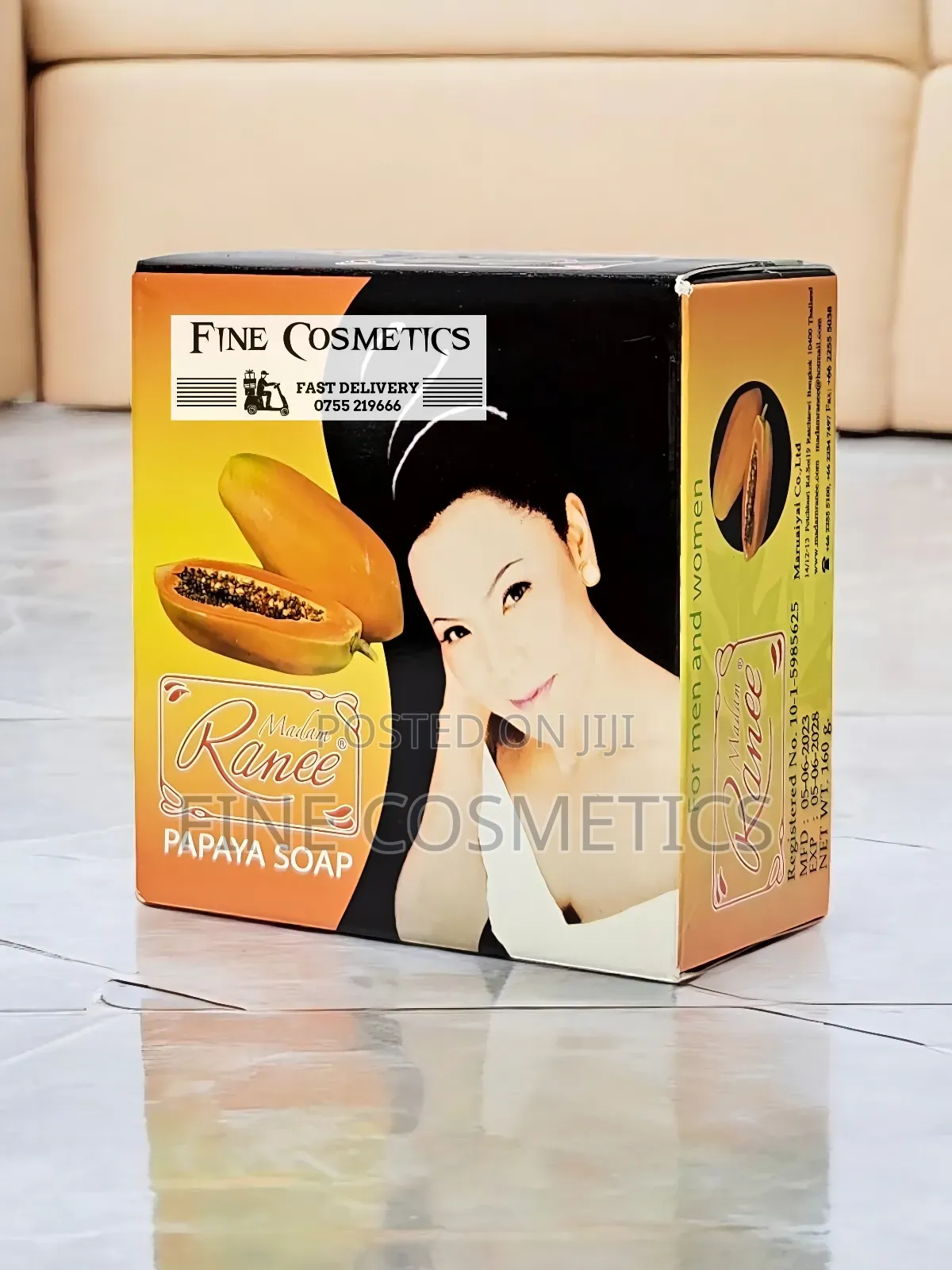 3PCS ORIGINAL MADAM RANEE Papaya Whitening Blackspots Soap