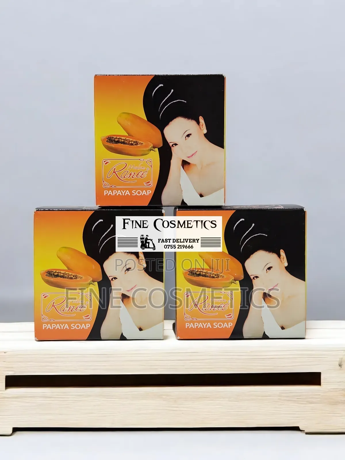 3PCS ORIGINAL MADAM RANEE Papaya Whitening Blackspots Soap