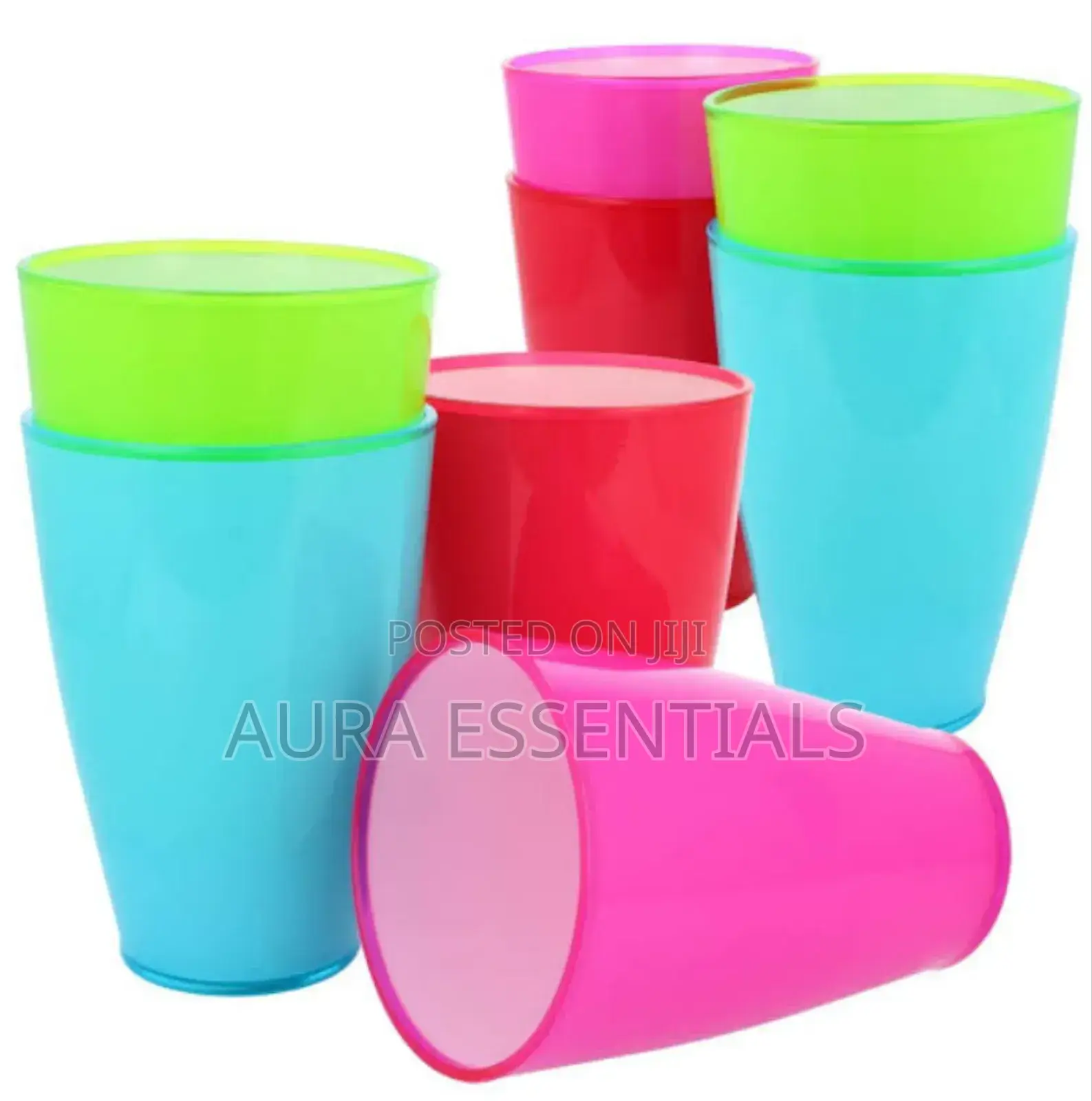 12 Pieces of Plastic Juice Tumbler Cups