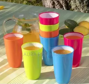 12 Pieces of Plastic Juice Tumbler Cups